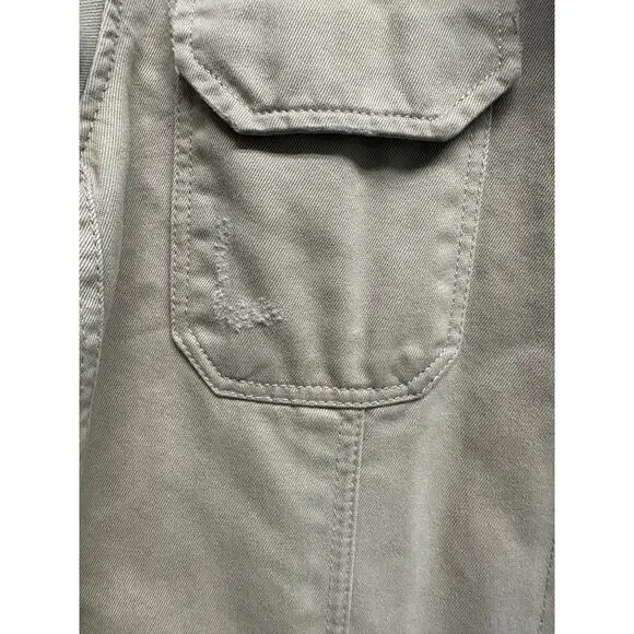 Old Navy Women's Utility Jacket Khaki Beige L Cotton Floral Lined Military Style - Picture 10 of 14